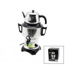 ARMAĞAN AKS-1001 ( 3.5LT & TEK MUSLUK ) ( KLASİK ÇAY SETİ= DEMLİK & SU KAZANI ) ELEKTRİKLİ SEMAVER ( 1100W ) ( 5A ) ( GİZLİ REZİSTANS )*4