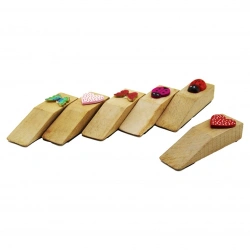 BALSA GROUP ( SÜSLÜ ) AHŞAP KAPI STOPERİ ( UĞUR BÖCEK & KELEBEK & KALPLİ ) ( PVC KUTU )*50X12