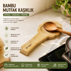 BAROTTİ DMR-10054 ( BAMBU & AHŞAP ) KEPÇE & KAŞIK ALTLIK*120