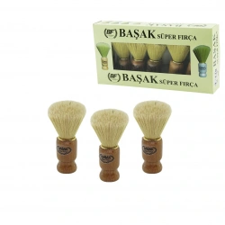 BAŞAK SÜPER FIRÇA L-128 ( LÜX ) ( AHŞAP SAPLI ) BERBER BÜYÜK SAKAL FIRÇASI*6X60