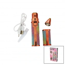 BATTERY OPERATED K-13 HX-203A-B ( 2IN1 BAŞLI & SİMLİ & RUJ MODEL & USB ŞARJLI ) YANAK & BURUN KIL TÜY ALMA MAKİNESİ*120                     qwe05