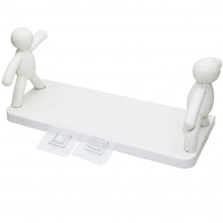 BAYSA-1124 ( BEYAZ ) ( 13.5X33CM ) ( RAMBO MANKEN ) TUTACAKLI  PLASTİK ETEJER ( YAPIŞKANLI ) (ETAJER)*50