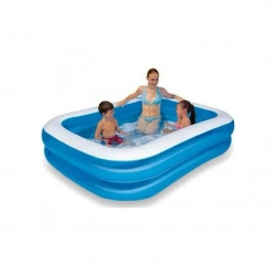 BESTWAY-12819 ( 2 HALKA ) ( 400LT ) KARE AİLE MAVİ ŞİŞME HAVUZ ( 2.11X1.32X46CM ) ( 3+YAŞ )*3=K