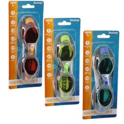 BESTWAY-21005 (7+YAŞ ÇOCUK & GENÇ) YÜZÜCÜ DENİZ & HAVUZ GÖZLÜK (AYARLI SİLİKON KAYIŞ) (RENKLİ PLS.CAM) (UV IŞIK KORUMASI)*24=K