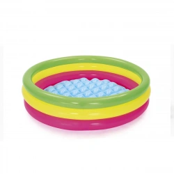 BESTWAY-51104 ( 3 HALKA ) ( 62LT ) YUVARLAK RENKLİ ŞİŞME HAVUZ ( 1.02MX25CM & 40X10 )*8=K