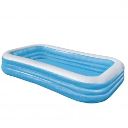 BESTWAY-54009 ( ÜÇ HALKA ) ( 1.16LT ) DİKDÖRTGEN AİLE MAVİ ŞİŞME HAVUZ ( 3.05X1.83X56CM ) ( 6+YAŞ )*2=K