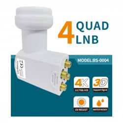 BOTECH BS-0004 ( 4LÜ ) UYDU ( LNB ) UNIVERSAL QUAD ( 4K ULTRA HD ) ( 0.1dB )*50