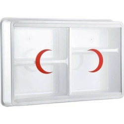 ÇELİK AYNA-158 ( PLASTİK ) ( 2 KAPAKLI ) ECZA DOLABI*10