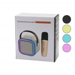 PLATOON PL-4562 COLORFUL K-12 KARAOKE (MİKROFONLU) WİRELESS HOPARLÖR & SPEAKER (IŞIKLI) (USB ŞARJLI) (DC 5V & TF & AUX)*40