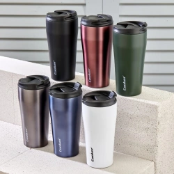 COOKER CKR-2049 ( 400ML ) MUG TERMOS BARDAK RENKLİ ( PASLANMAZ ÇELİK & KAYDIRMAZ TPR TABAN & SIZDIRMAZ KAPAK)*24