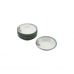COOKER CKR-4145 ( 6PCS ) PORSELEN DESENLİ ÇAY TABAĞI*24