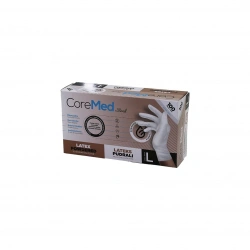 COREMED BİMEL HASPET ( L ) ( PUDRALI ) LATEX MUAYENE ELDİVENİ ( LATEKS ) ( 100LÜ )*1X20