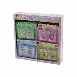 CRAYON SHINCHAN BA-7022 (2PCS) (SULU KAPAK) (MİNİ NOT DEFTERİ=24 YAPRAK=12-SAYFA NOT & 12-SAYFA STİCKER) (4X5CM)*20X24