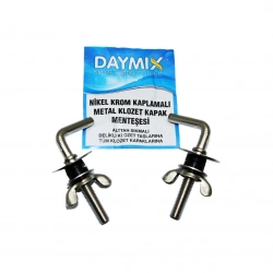 DAYMIX ( ALTTAN SIKMALI ) ( METAL ) KLOZET KAPAK MENTEŞESİ VİDASI ( NİKEL KROM KAPLAMALI )*200
