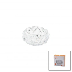 DELİ GLASS TYG-1208-1/L1 ( KÜÇÜK ) ( CAM & DIAMOND KRİSTAL ŞEKİL ) YUVARLAK KÜLLÜK ( ÇAP: 11.2CM & D: 4.4CM )*36