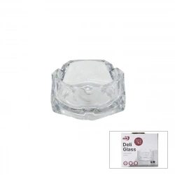 DELİ GLASS YG1201/LI ( CAM & PİRAMİT ) YUVARLAK KÜLLÜK ( ÇAP: 10CM & D: 4.6CM & 105MM )*24