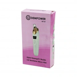 DEMPOWER DP-47 CİLT BAKIM ALETİ (VAKUM) (AKNE& GÖZENEK& SİYAH NOKTA TEMİZLEME) (USB ŞARJ & 5BAŞLIK) (DİJİTAL G.& 3KADEME HIZ)*100
