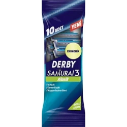 DERBY SAMURAİ 3 BIÇAK KLASİK 10PCS POŞETLİ*10X8