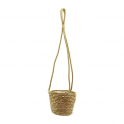 DMR HOME DMR-8559 ( İPLİ ASMALI ) ( HASIR SAKSI ) (Ç-TABAN:11.5CM--AĞIZ:16CM & Y: 13CM) ( ASMA İPİ: 48CM )*20