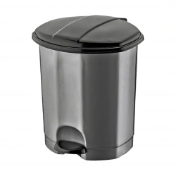 DÜNYA-01014-400&410 ( SİYAH & GRİ ) ( 30LT ) ( PEDALLI ) ÇÖP KOVASI PLASTİK ( 358X350X470MM )*4=K