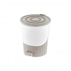 DÜNYA-01070-407 ( KUM BEJİ ) PASTEL- ( LÜX ) ( 14LT ) ( PEDALLI ) ÇÖP KOVASI PLASTİK ( 315X285X335MM )*6=K