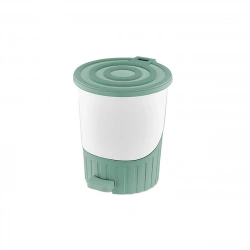 DÜNYA-01070-867 ( YEŞİL ) PASTEL- ( LÜX ) ( 14LT ) ( PEDALLI ) ÇÖP KOVASI PLASTİK ( 315X285X335MM )*6=K