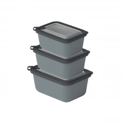 DÜNYA-30946-999 MİKRO LİNE ( 3PCS = 600-1100-1800ML ) ( DİKDÖRTGEN ) PLASTİK SAKLAMA KABI SET ( MİKRODALGA KULLANILABİLİR )*12=K