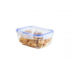 DÜNYA DP-30113-102 ( 1400ML & DİKDÖRTGEN ) ( ŞEFFAF & BEYAZ ) SAKLAMA KABI ( CONTALI & SIZDIRMAZ )*12=K