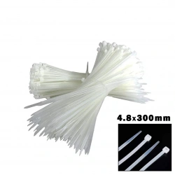 ELTAŞ ( BEYAZ ) ( 4.8X300MM ) PLASTİK CIRT KELEPÇE ( 100PCS )*150