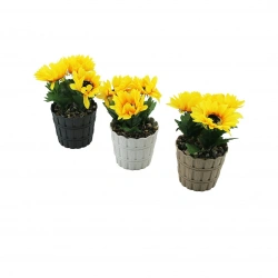 EVİDECOR ( AY ÇİÇEK ) YAPAY ÇİÇEK ( PLASTİK SAKSI )*20=K