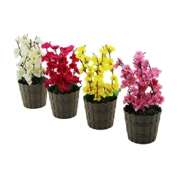 EVİDECOR ( BAHAR DALI ) YAPAY ÇİÇEK ( PLASTİK SAKSI )*20=K