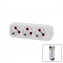 FETİH ELEKTRİK KOD-315-00 ( 3LÜ ) TOPRAKLI GRUP PRİZ KLEMENSLİ ( 16A - 250V )*25X8