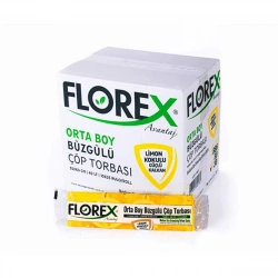 FLOREX-401 AVANTAJ ( LİMON KOKULU ) ( BÜZGÜLÜ ) ( ORTA ) ( 10PCS ) 55X60CM ÇÖP TORBA*25=K