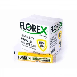 FLOREX-501 AVANTAJ ( LİMON KOKULU ) ( BÜZGÜLÜ ) ( BÜYÜK ) ( 10PCS ) 65X70CM ÇÖP TORBASI*25=K