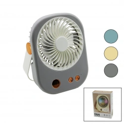 HASUBA HS-285 BJJ-565 (IŞIKLI) (MİNİ FAN) MASA ÜSTÜ (USB ŞARJLI) (2İN1 KULP=TAŞIMA & DURUŞ) (3 KADEME HIZ) (15.5X12CM) MİNİ VANTİLATÖR*120
