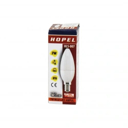 HOPEL HLS-007 ( 7W & E14 ) BUJİ LED ( MUM ) AMPUL ( 630LM )*200