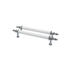 İBİCO-918 ( ORTA & 13CM ) ( KROM & BEYAZ ) BORU KULP*10X5