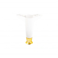 İBİCO-937 ( 12CM & BEYAZ & GOLD UÇLU ) PLASTİK MOBİLYA & KOLTUK AYAK*10X5