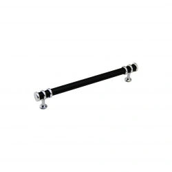 İBİCO-948 ( 12.8CM ) ( YÜZÜK KROM & KULP SİYAH ) BORU ÇEKMECE KULP*10X5