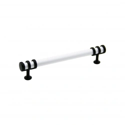 İBİCO-950 ( 16CM ) ( YÜZÜK SİYAH & KULP BEYAZ ) BORU ÇEKMECE KULP*10X5