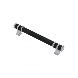 İBİCO-964 ( 12.8CM ) ( YÜZÜK KROM & KULP SİYAH ) ( KARE ) ÇEKMECE KULP*10X5