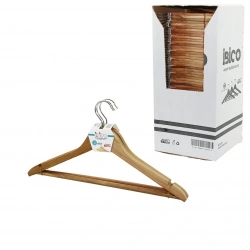 AKON METAL MICRA BUR-AS-01 ( 3PCS ) ( LÜKS AHŞAP ) ELBİSE ASKISI ( VERNİKLİ )*24=K