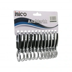İBİCO İ12-012 ( DİKDÖRTGEN MODEL GÖVDE ) ( METAL ) ( PLASTİK KAPLI GÖVDE ) ANAHTARLIK ( ÇİFT HALKALI ) ( KEMER GEÇMELİ )*12X50