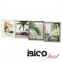 İBİCO İ12-019 ( 8X10 & 20X25CM ) ( İNCE & TEK RENK ÇERÇEVE ) AHŞAP RESİM ÇERÇEVESİ *36=K