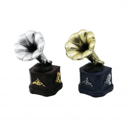 İBİCO İ12-218-B ( GRAMAFON ) VİNTAGE DEKORATİF BİBLO & RENKLİ ( 13.5X6CM ) ( REÇİNE )*120