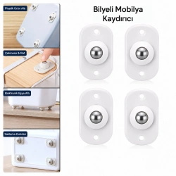 İBİCO İ13-141 ( KARTELALI ) ( 4PCS ) ( TEK BİLYA TEKERLEKLİ ) MOBİLYA EŞYA TAŞIMA APARATI ( 360° ) ( 8KG TAŞIMA KAPASİTE )*20X20
