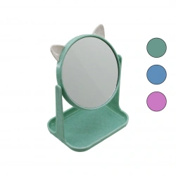 İBİCO İ15-025 ( 6 & 15CM ) ( YUVARLAK ) ( KULAKLI ) MAKYAJ AYNASI ( RENKLİ PLASTİK ) ( TAKILIK SEPETLİ=12X15.5CM )*72