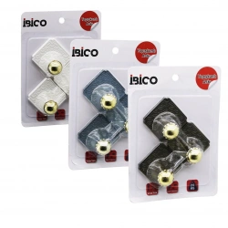İBİCO İ17-019 ( 3PCS = TEKLİ ) ( GOLD UÇLU ) PLASTİK ASKI ( YAPIŞKANLI MONTAJ=RENKLİ MİKA KRİSTAL PLAKA ) (2KG)*12X14