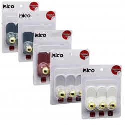 İBİCO İ17-021 ( 3PCS TEKLİ = GOLD & TOP UCLU ) YAPIŞKANLI PLS.ASKI ( MİKA KRİSTAL ŞEFFAF RENKLİ TABAN ) ( 2KG.TAŞIMA )*12X14