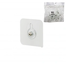 İBİCO İ17-024 ASKI ( 10PCS ) ( TEK DÜĞME=MİKA KRİSTAL PLASTİK ) ASKI ( ŞEFFAF PVC YAPIŞKANLI MONTAJ )*25X12